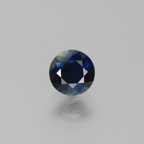 dunkelblau Saphir Edelstein - 0.8ct Diamanten-Schliff (ID: 449754)