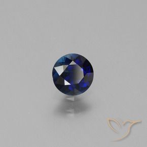 0.52 ct Blue Sapphire Stone, Natural Sapphire in Diamond-Cut Shape for Sale
