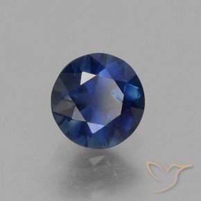 0.77 ct Blue Sapphire Stone, Natural Sapphire in Diamond-Cut Shape for Sale