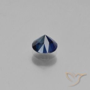 Sapphire Gemstone in 5.2 mm Size for Sale, Sapphire Stone in Dark Blue Color