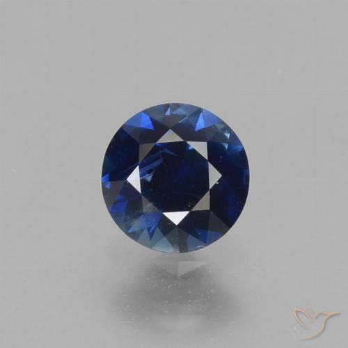0.54ct Natural Twilight Blue Sapphire, Round, VS