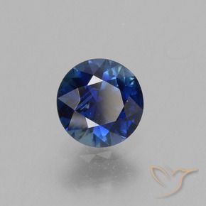 0.54 ct Blue Sapphire Stone, Natural Sapphire in Diamond-Cut Shape for Sale