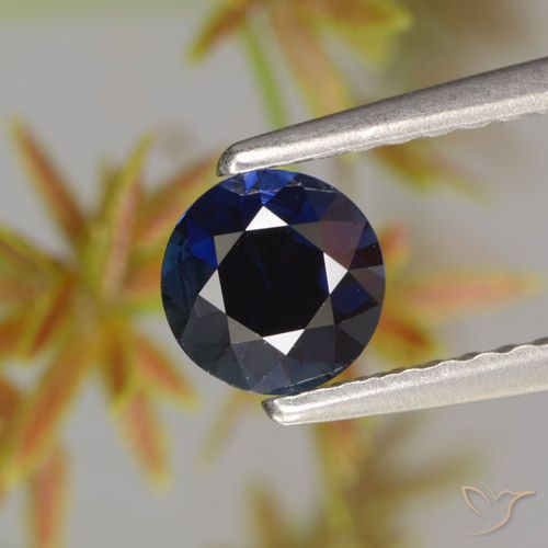 0,59 ct runder blauer Saphir aus Madagaskar, Größe 5mm, Garantiert natürlicher Edelstein, VVS Reinheit, 1 Stück Saphir in Tiefblau Farbe, Mohs-Härte von 9 Geeignet für den täglichen Gebrauch im Schmuck, Traditioneller April-Geburtsstein , Photo A