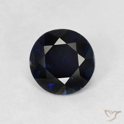 0.57ct Natural Twilight Blue Sapphire, Round, VVS-VS