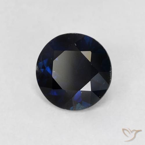 0.57 ct Blue Sapphire Stone, Natural Sapphire in Diamond-Cut Shape for Sale