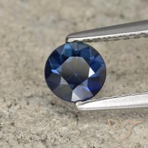 0.64 ct Blue Sapphire Stone, Natural Sapphire in Diamond-Cut Shape for Sale