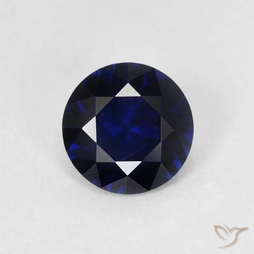 0.75ct Natural Twilight Blue Sapphire, Round, VVS-VS