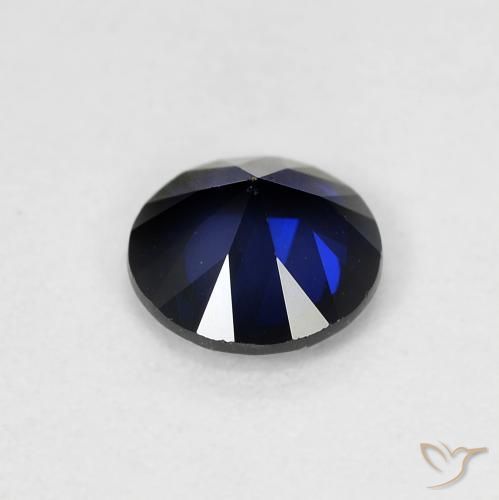 Sapphire Gemstone in 5.5 mm (calibrated) Size for Sale, Sapphire Stone in Twilight Blue Color