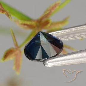 Sapphire Gemstone in 5 mm (calibrated) Size for Sale, Sapphire Stone in Navy Blue Color