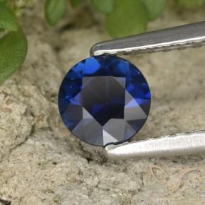 0.63 ct Blue Sapphire Stone, Natural Sapphire in Diamond-Cut Shape for Sale