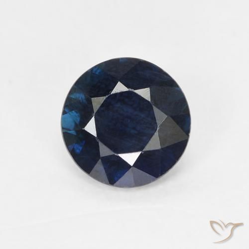 0.62ct Natural Twilight Blue Sapphire, Round, VS