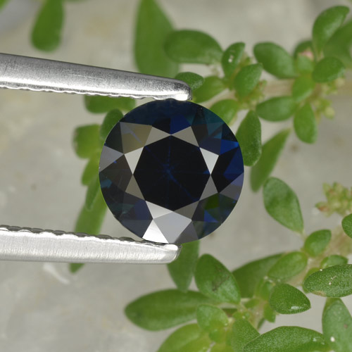 Azul noche Zafiro Gema - 0.8ct Corte Diamante (ID: 449802)