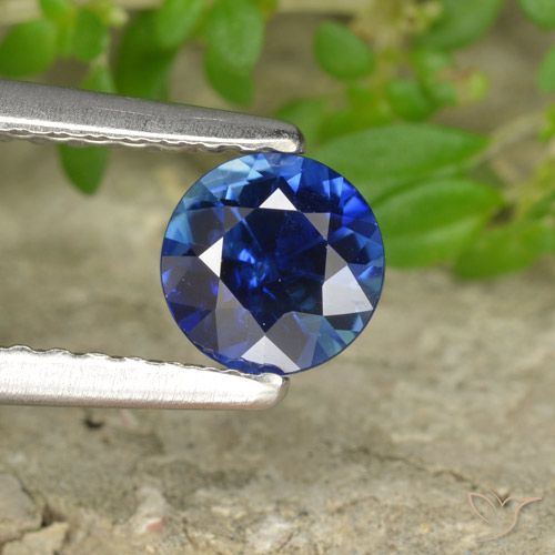 5,1mm runder blauer Saphir aus Madagaskar, Gewicht von 0,61 ct, natürlicher Edelstein in VS Reinheit, 1 Stück runder Saphir - Farbe: Königsblau, Mohs-Härte von 9 Geeignet für den täglichen Gebrauch im Schmuck, Besitzt große Brillanz, Photo A
