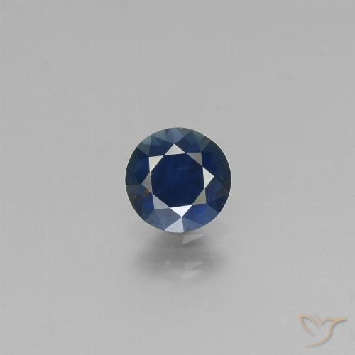 Zafiro Azul Corte Diamante de 5,4mm de Madagascar, peso de 0.69 ct, piedra preciosa natural Caliente en claridad VS, Zafiro de 1 pieza - Color: Azul real, dureza Mohs de 9 Adecuado para joyas de uso diario, Exhibe gran brillo, Photo A