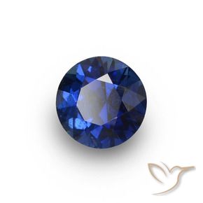 0.64 ct Blue Sapphire Stone, Natural Sapphire in Diamond-Cut Shape for Sale