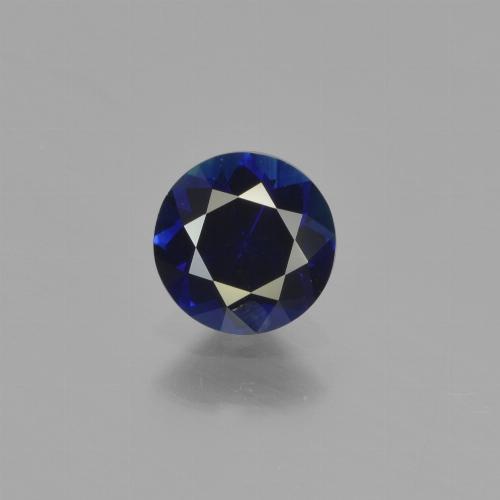 tiefblau Saphir Edelstein - 0.6ct Diamanten-Schliff (ID: 449853)
