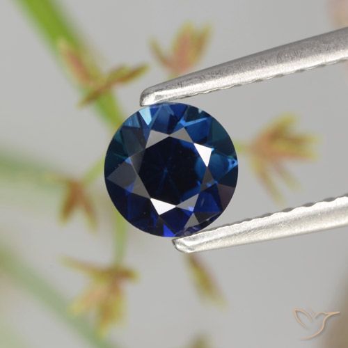 0.62ct Natural Navy Blue Sapphire, Round, VVS-VS