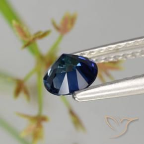 Sapphire Gemstone in 5 mm (calibrated) Size for Sale, Sapphire Stone in Navy Blue Color