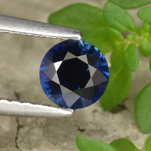 Twilight Blue Saphir Edelstein - 0.5ct Diamanten-Schliff (ID: 449858)