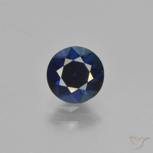 0.78ct Natural Twilight Blue Sapphire, Round, VVS-VS