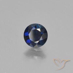 0.55 ct Blue Sapphire Stone, Natural Sapphire in Diamond-Cut Shape for Sale