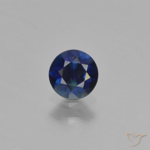 0.54ct Natural Dark Blue Sapphire, Round, VVS-VS