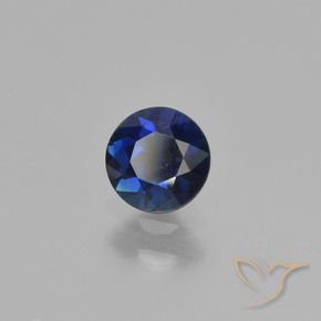 0.54 ct Blue Sapphire Stone, Natural Sapphire in Diamond-Cut Shape for Sale
