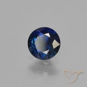 0.55 ct Blue Sapphire Stone, Natural Sapphire in Diamond-Cut Shape for Sale