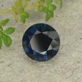0.63 ct Blue Sapphire Stone, Natural Sapphire in Diamond-Cut Shape for Sale