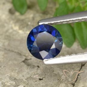 0.58 ct Blue Sapphire Stone, Natural Sapphire in Diamond-Cut Shape for Sale