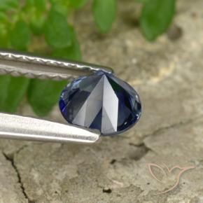 Sapphire Gemstone in 5 mm (calibrated) Size for Sale, Sapphire Stone in Twilight Blue Color