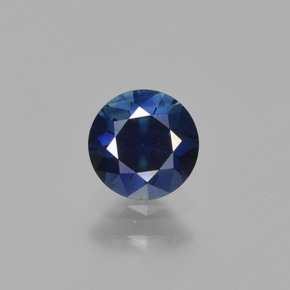 Темно-синий Сапфир Камень - 0.7ct Бриллиантовая Огранка (ID: 449888)