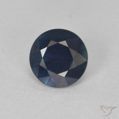 0.83ct Natural Twilight Blue Sapphire, Round, VS