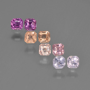 Multicolor Zafiro Gema - 0.1ct Corte octagonal (ID: 450090)