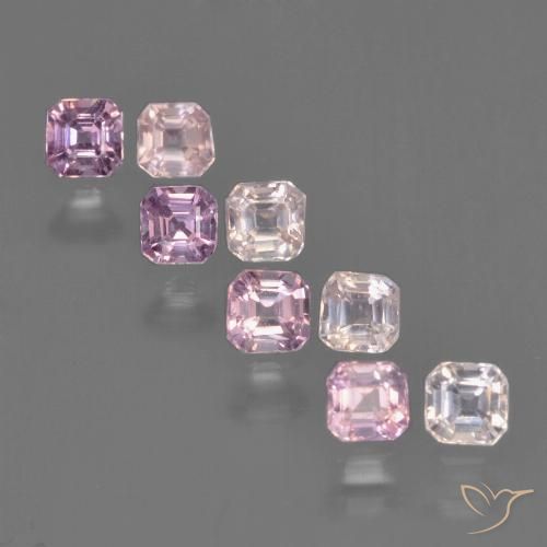 Multicolor Sapphire Gem - 0.1ct Octagon Step Cut (ID: 450094)