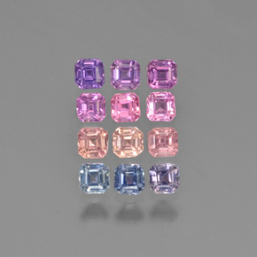 Multicolor Zafiro Gema - 0.1ct Corte octagonal (ID: 450162)