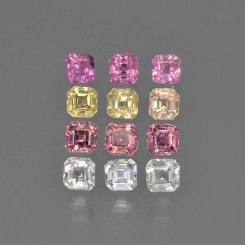 Multicolor Sapphire Gem - 0.1ct Octagon Step Cut (ID: 450170)