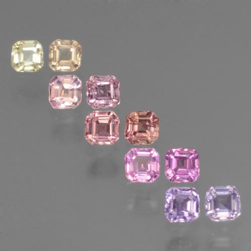 Многоцветный Сапфир Камень - 0.2ct Восьмиугольная ступенчатая огранка (ID: 450333)