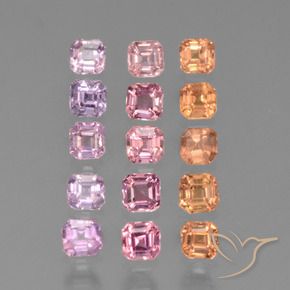 1.96 ctw Multicolor Sapphire Stones, Natural Sapphire in Octagon Step Cut Shape for Sale