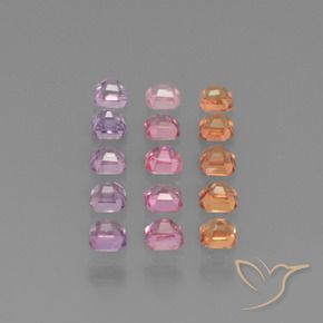 Sapphire Gemstones in 2.8 x 2.8 mm Size for Sale, Sapphire Stones in Multicolor Color