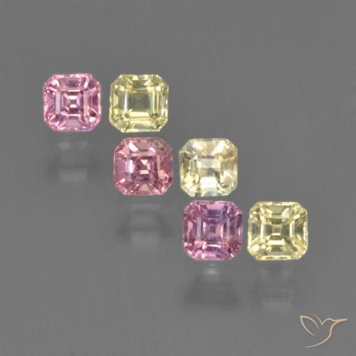 Mehrfarbig Saphir Edelstein - 0.2ct Octagon Stufenschliff (ID: 450362)