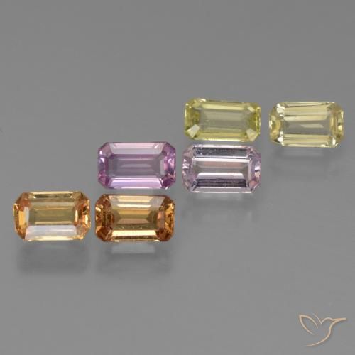 Многоцветный Сапфир Камень - 0.4ct Восьмиугольная ступенчатая огранка (ID: 450444)