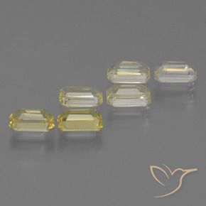 Sapphire Gemstones in 5 x 3.1 mm Size for Sale, Sapphire Stones in Medium-Light Yellow Color