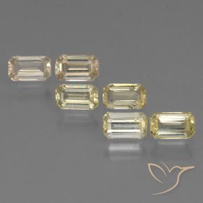 2.18 ctw Yellow Sapphire Stones, Natural Sapphire in Octagon Step Cut Shape for Sale