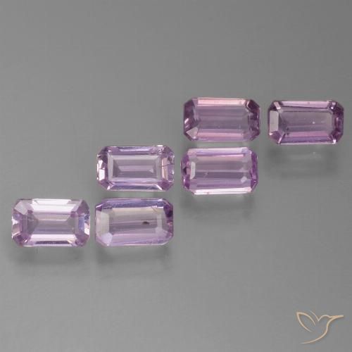 Pinkish Violet Sapphire Gem - 0.4ct Octagon Step Cut (ID: 450513)