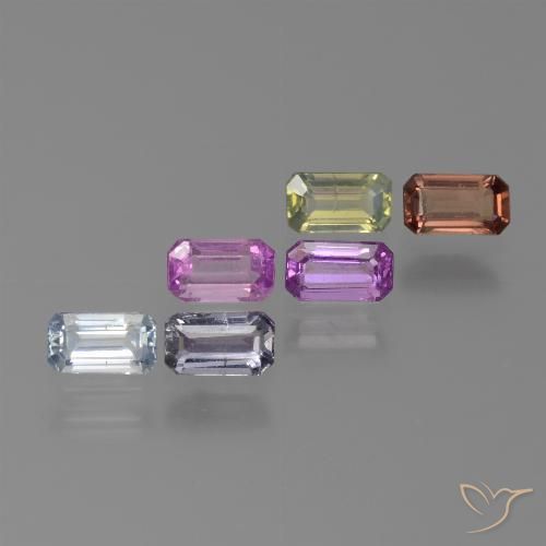 0.4ct Octagon Step Cut Multicolor Sapphire Gem for sale 0.4ct Octagon Step Cut Multicolor Sapphire Gem (ID: 450576)