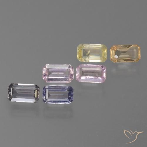 Multicolore Zaffiro Gem - 0.3ct Taglio ottagonale (ID: 450582)
