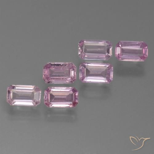 Medium Pink Сапфир Камень - 0.3ct Восьмиугольная ступенчатая огранка (ID: 450650)