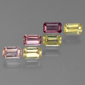 Mehrfarbig Saphir Edelstein - 0.4ct Octagon Stufenschliff (ID: 450651)
