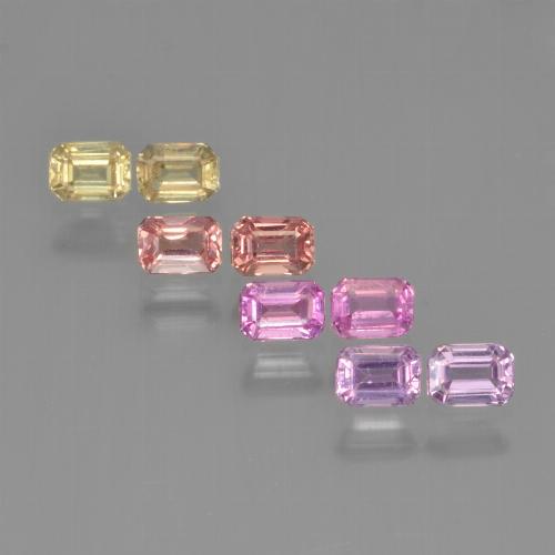 Multicolor Sapphire Gem - 0.3ct Octagon Step Cut (ID: 450716)